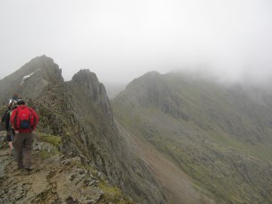 Starting out on Crib Goch