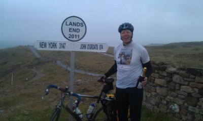 Kevin completes the Three Peaks Challenge as part of a cycle ride from John o'Groats to Lands End