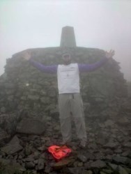 Kevin at the summit of Ben Nevis