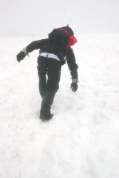 Snow in June on Ben Nevis