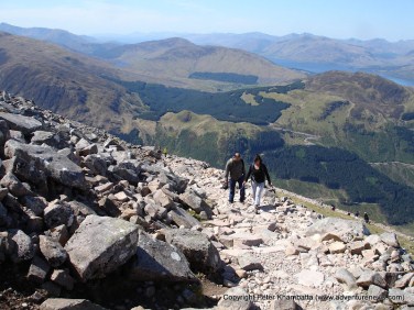 Ben Nevis Mountain Track in Summer