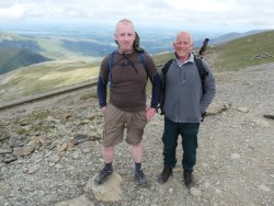 Glyn and Rhodri on Snowdon