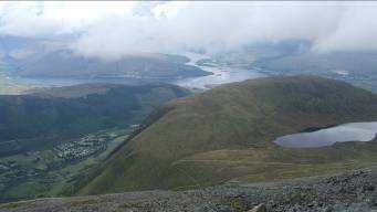 The mountain of Meall an t-Suidhe comes back into view on the