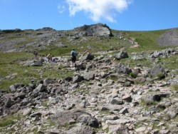 Rocky path up Scafell Pike