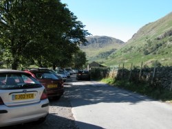 The car park at Seathwaite