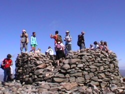 Scafell Pike summit stone platform